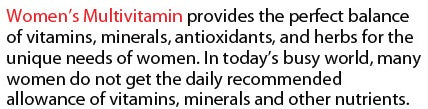 Multi-Vitamins Womens